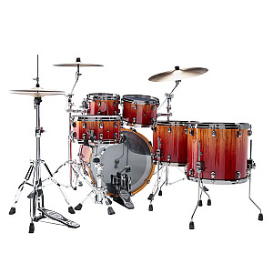 Tama Starclassic Walnut/Birch 6 Piece Limited Edition Drum Set, Vermillion Bosse Fonce Fade